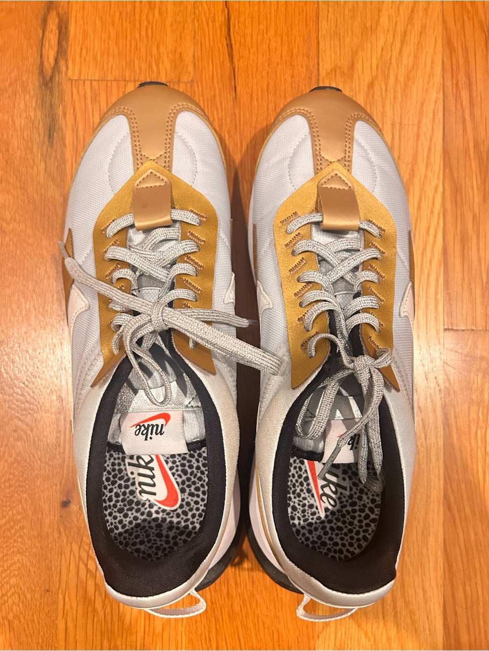 Nike Women’s Athletic Sneakers in White, Tan and Black